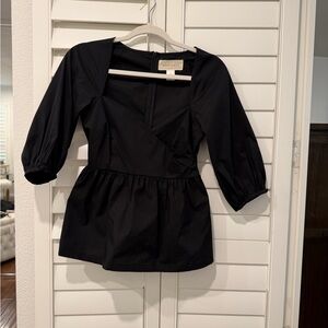 Black Peplum Blouse